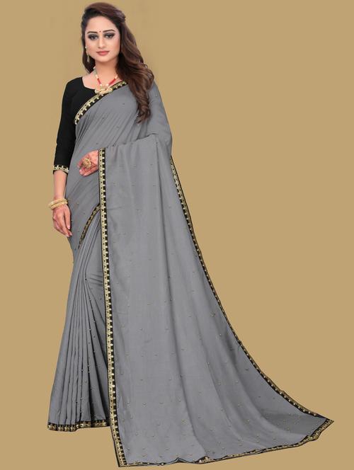 zari lace woven saree - 19663971 - Very Small Image - 1