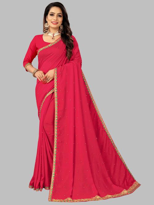 zari lace woven saree with blouse - 19664015 - Very Small Image - 1