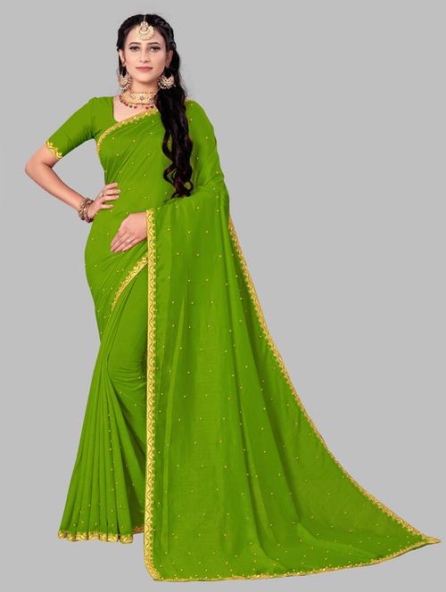 zari lace woven saree with blouse - 19664017 - Very Small Image - 1