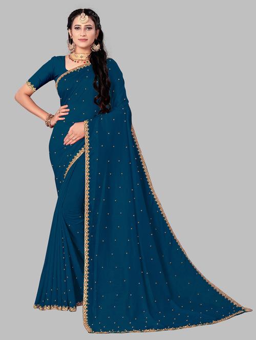 zari lace woven saree with blouse - 19664021 - Very Small Image - 1