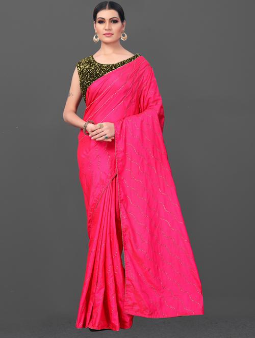 sequin work saree with blouse - 19664054 - Very Small Image - 1