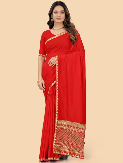 zari woven saree with blouse - 19664076 - Very Small Image - 1