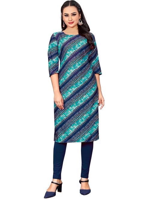 printed straight kurta - 19664261 - Very Small Image - 1