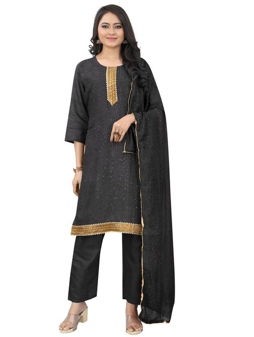 round neck kurta pant set - 19664296 - Very Small Image - 1
