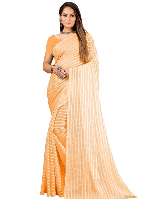 stripes printed saree with blouse - 19664410 - Very Small Image - 1