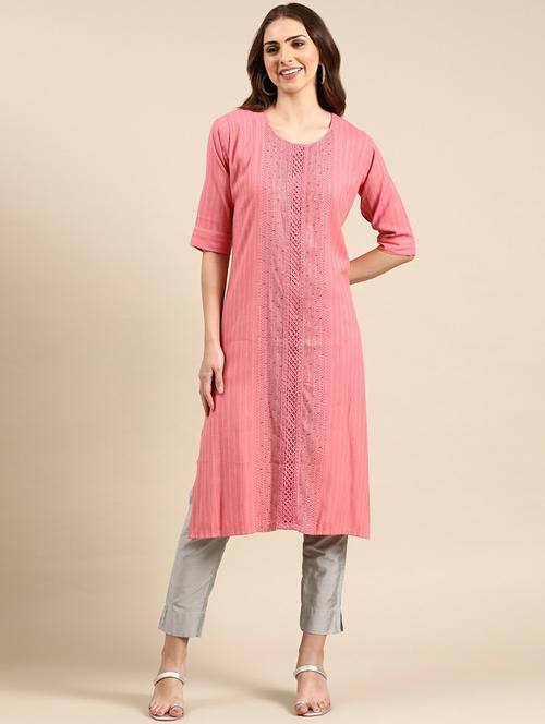 women's straight kurta - 19665092 - Very Small Image - 1