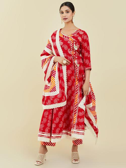 overlap neck suit set - 19665112 - Very Small Image - 1
