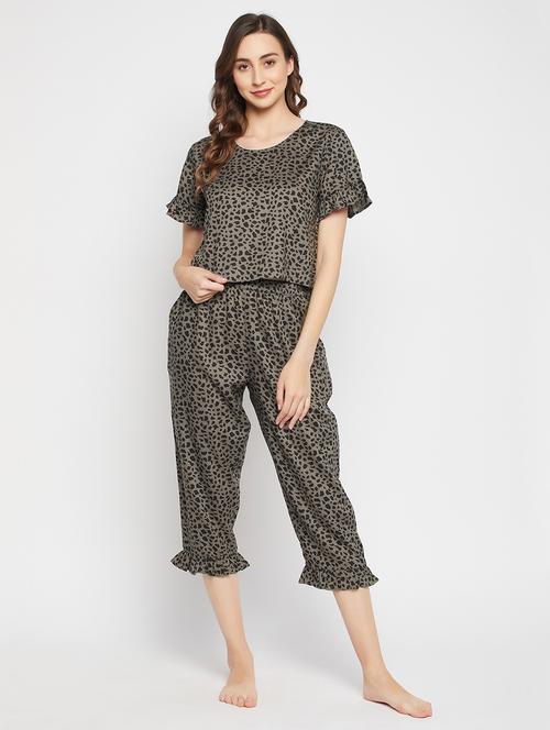 animal print pyjama set nightwear set - 19665242 - Very Small Image - 1