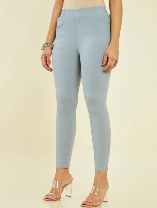 grey crepe leggings - 19665337 - Very Small Image - 1