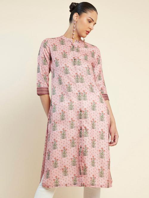 women's straight kurta - 19665441 - Very Small Image - 1