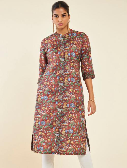 women's straight kurta - 19665484 - Very Small Image - 1
