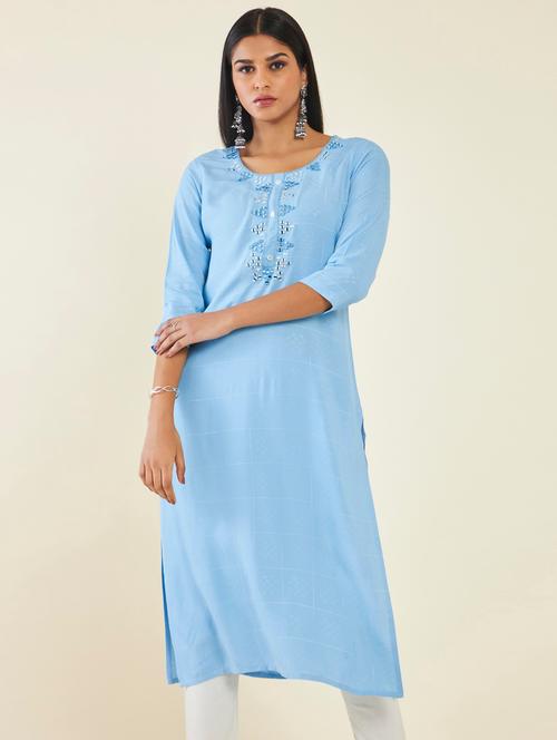 women's straight kurta - 19665488 - Very Small Image - 1