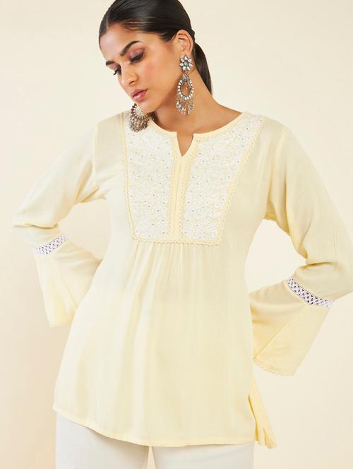 embroidered regular tunic - 19665517 - Very Small Image - 1