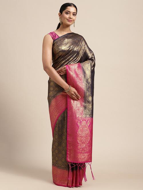 self designed woven saree - 19666563 - Very Small Image - 1