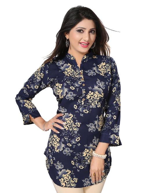 printed straight kurti - 19666669 - Very Small Image - 1