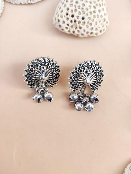 silver metal drop earring - 19666836 - Very Small Image - 1