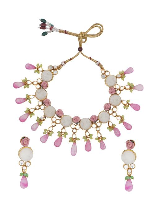 matushri art indian traditional necklace with earrings - 19668559 - Very Small Image - 1