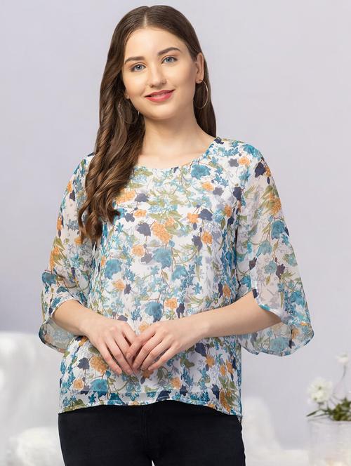 women's straight round neck top - 19670369 - Very Small Image - 1