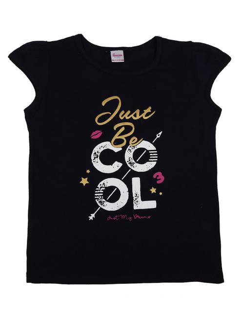girls round neck front print t-shirt - 19670594 - Very Small Image - 1