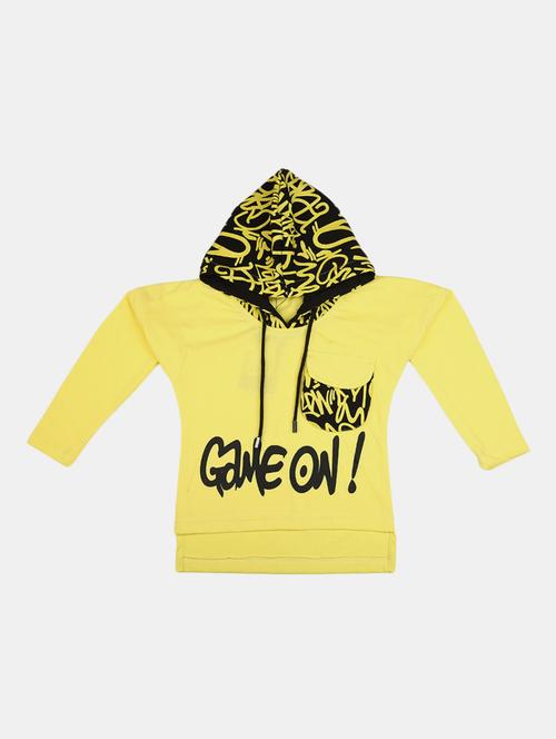 girls hooded front print sweatshirt - 19670649 - Very Small Image - 1