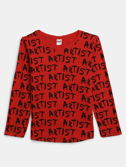 girls round neck printed t-shirt - 19670666 - Very Small Image - 1