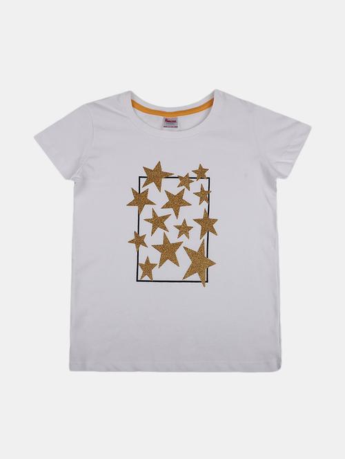 girls round neck front print t-shirt - 19670716 - Very Small Image - 1