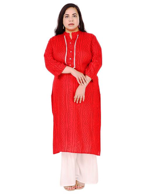 printed straight kurta - 19670964 - Very Small Image - 1