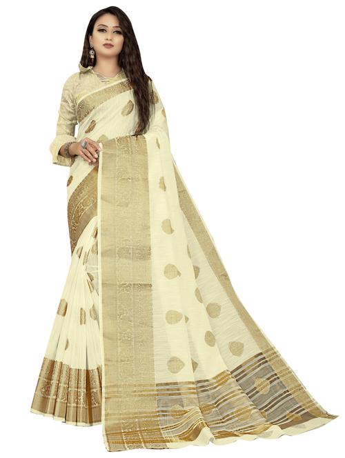 beige cotton maheshwari saree with blouse - 19671750 - Very Small Image - 1