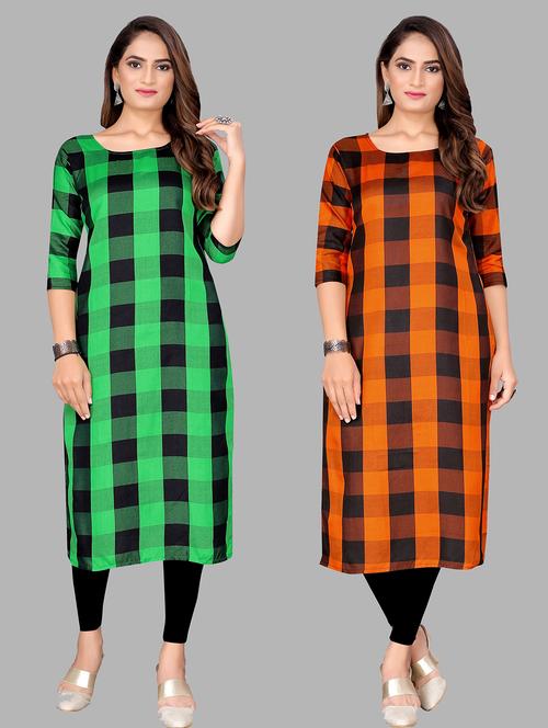 women's straight kurta - 19672537 - Very Small Image - 1