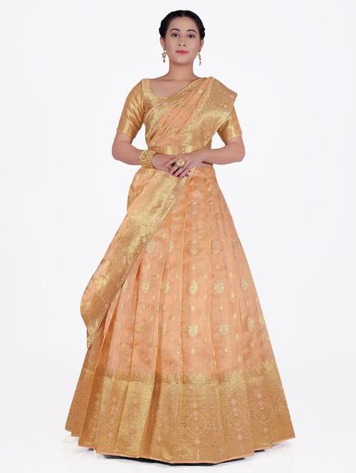 self design flared lehenga - 19678977 - Very Small Image - 1