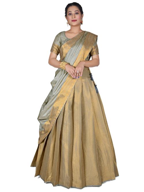 self designed woven pleated lehenga choli with dupatta - 19678995 - Very Small Image - 1