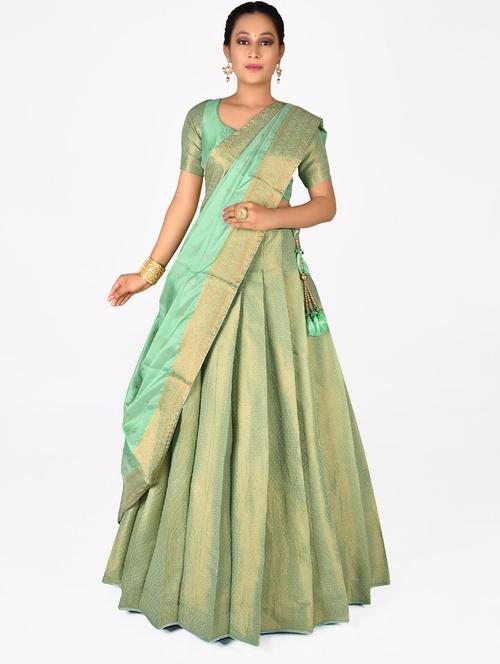 self designed woven pleated lehenga choli with dupatta - 19678996 - Very Small Image - 1