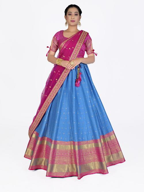self designed woven lehenga choli with dupatta - 19679017 - Very Small Image - 1