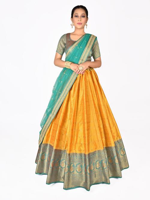 self designed woven lehenga choli with dupatta - 19679022 - Very Small Image - 1