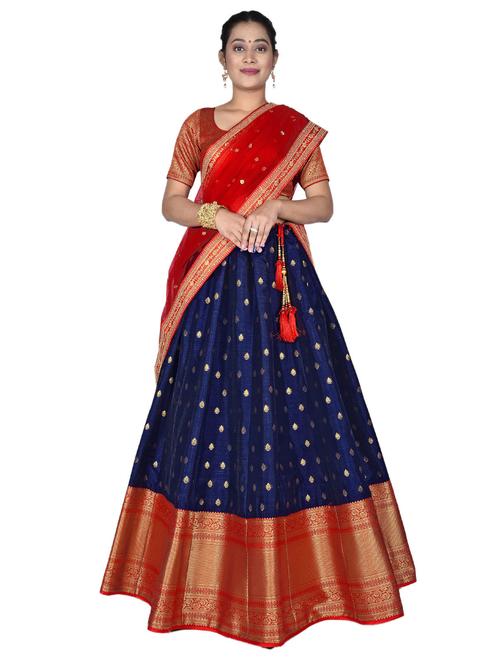self designed woven lehenga choli with dupatta - 19679057 - Very Small Image - 1