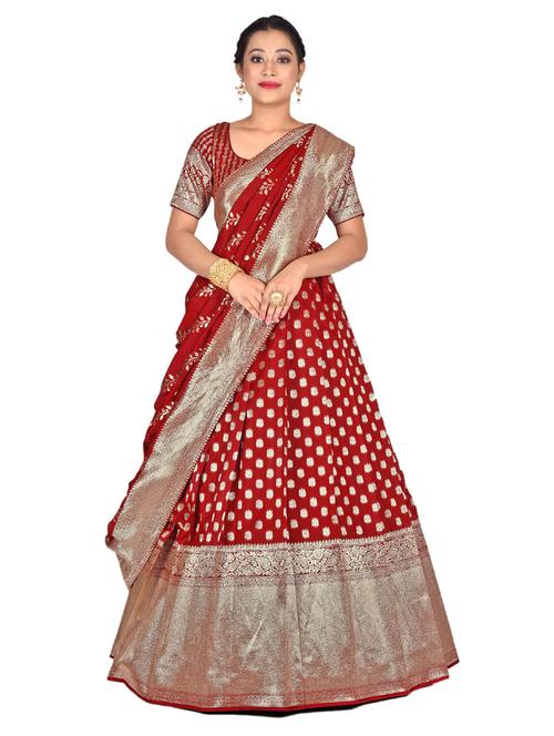 self designed woven lehenga choli with dupatta - 19679061 - Very Small Image - 1