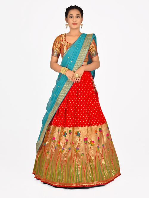 self designed woven lehenga choli with dupatta - 19679065 - Very Small Image - 1
