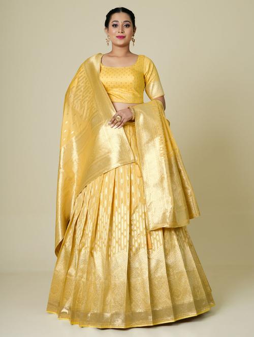 self designed woven lehenga choli with dupatta - 19679067 - Very Small Image - 1