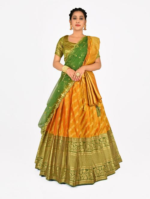 self designed woven lehenga choli with dupatta - 19679102 - Very Small Image - 1