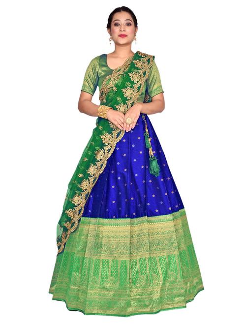 self designed woven lehenga choli with dupatta - 19679105 - Very Small Image - 1
