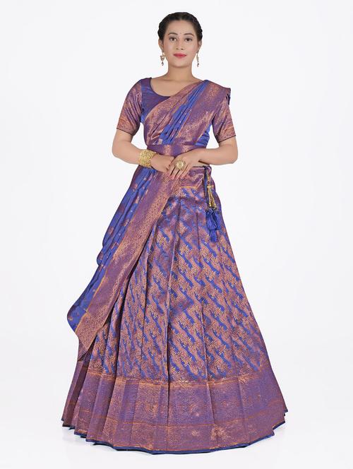 self designed woven pleated lehenga choli with dupatta - 19679112 - Very Small Image - 1