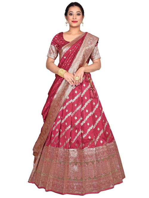 self designed woven pleated lehenga choli with dupatta - 19679118 - Very Small Image - 1