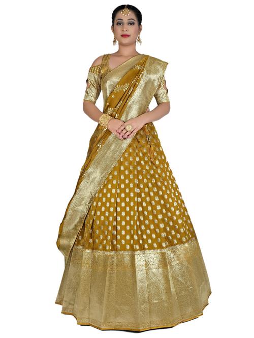 self designed woven lehenga choli with dupatta - 19679138 - Very Small Image - 1