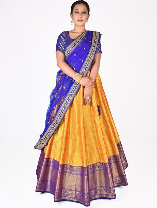 self designed woven lehenga choli with dupatta - 19679145 - Very Small Image - 1