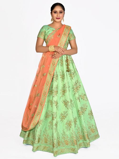 self designed embroidered lehenga choli with dupatta - 19679148 - Very Small Image - 1