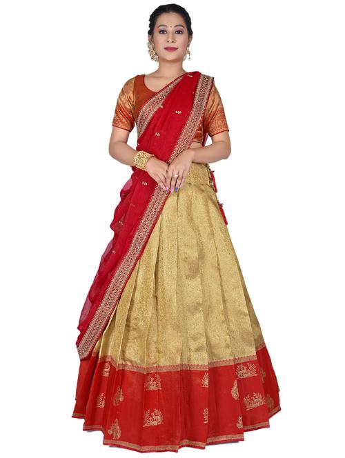 self designed woven lehenga choli with dupatta - 19679164 - Very Small Image - 1