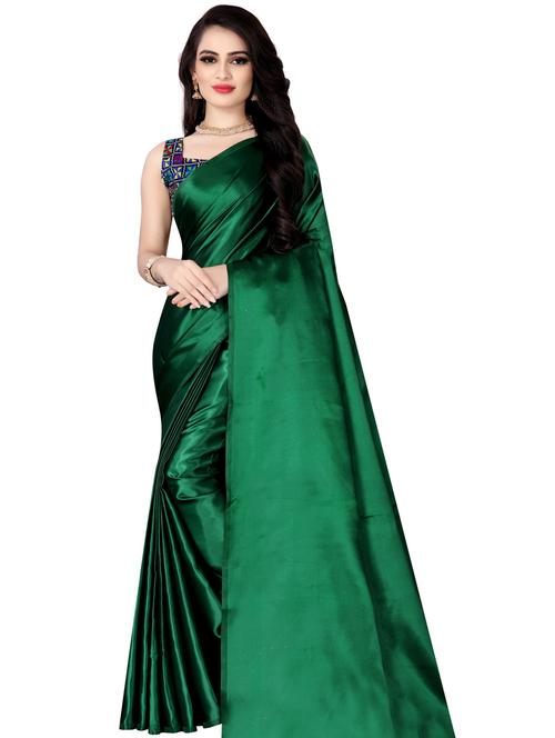solid woven saree with blouse - 19681072 - Very Small Image - 1