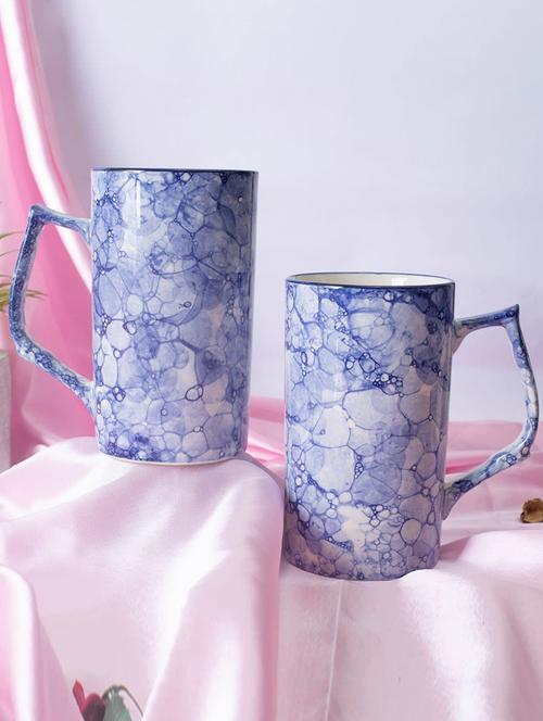 caffeine ceramic handmade blue & white stoneware milk mug (set of 4 pcs) - 19682009 - Very Small Image - 1