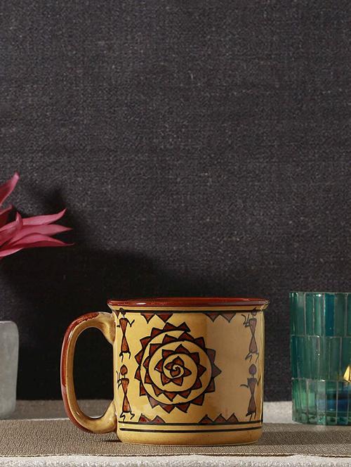 caffeine ceramic handmade mustard romani maggie mug (set of 4) - 19682042 - Very Small Image - 1