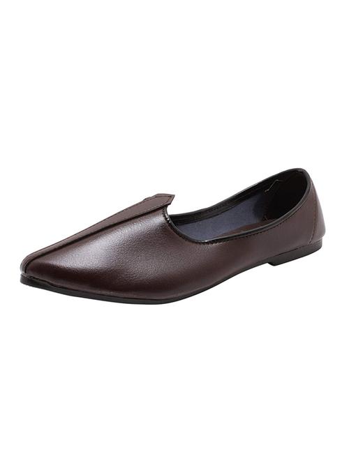 brown solid slip on juti - 19682137 - Very Small Image - 1